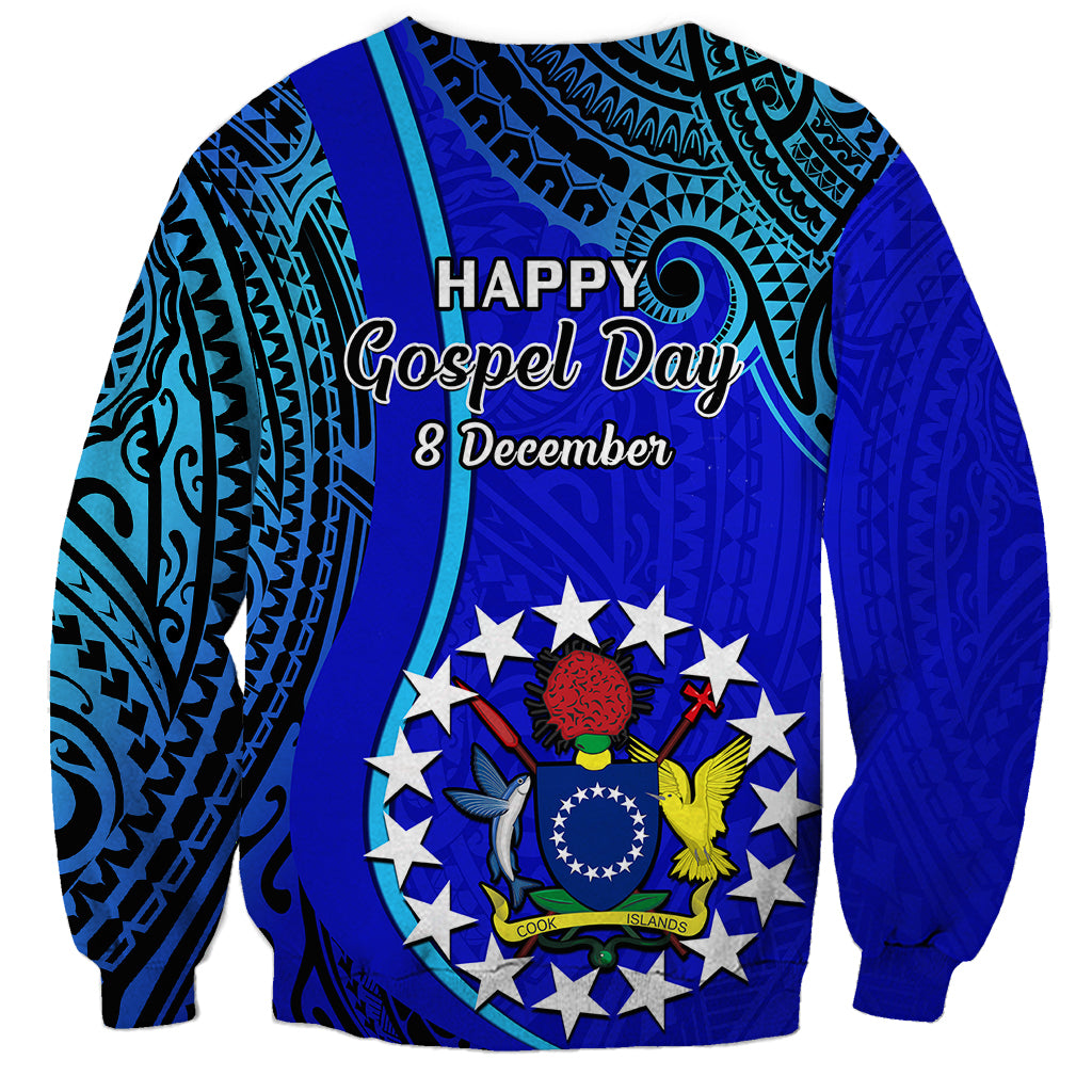 8 December Pukapuka Island Gospel Day Sweatshirt Cook Islands Tribal Pattern LT14 - Polynesian Pride