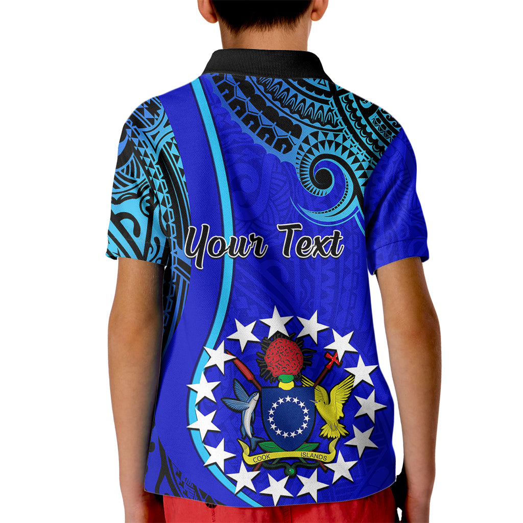 Personalised 8 December Pukapuka Island Gospel Day Kid Polo Shirt Cook Islands Tribal Pattern LT14 - Polynesian Pride