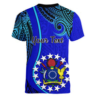 Personalised 8 December Pukapuka Island Gospel Day Women V Neck T Shirt Cook Islands Tribal Pattern LT14 - Polynesian Pride