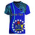 Personalised 8 December Pukapuka Island Gospel Day Women V Neck T Shirt Cook Islands Tribal Pattern LT14 - Polynesian Pride