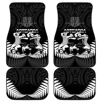 New Zealand Silver Fern Rugby Car Mats Haka Dance With Aotearoa Maori Pattern