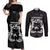 New Zealand Silver Fern Rugby Couples Matching Off Shoulder Maxi Dress and Long Sleeve Button Shirt Haka Dance With Aotearoa Maori Pattern