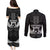 New Zealand Silver Fern Rugby Couples Matching Puletasi and Long Sleeve Button Shirt Haka Dance With Aotearoa Maori Pattern
