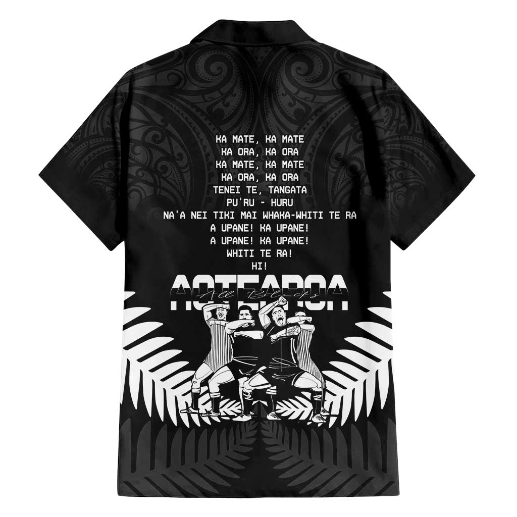 New Zealand Silver Fern Rugby Family Matching Off Shoulder Maxi Dress and Hawaiian Shirt Haka Dance With Aotearoa Maori Pattern