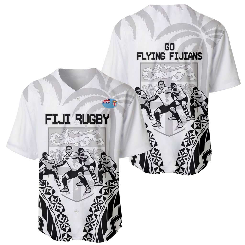 Fiji Tapa Rugby Baseball Jersey Cibi Dance With Fijian Pattern LT14 - Polynesian Pride