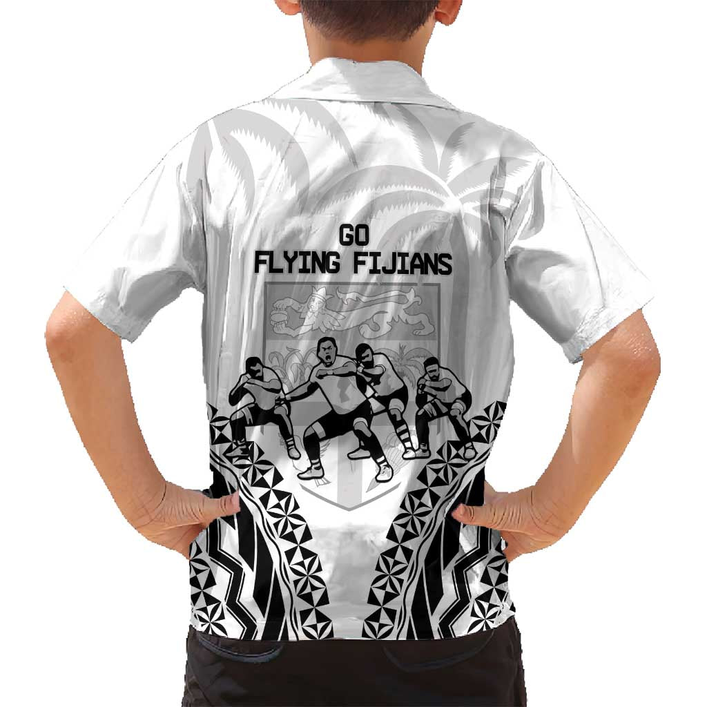 Fiji Tapa Rugby Family Matching Off Shoulder Maxi Dress and Hawaiian Shirt Cibi Dance With Fijian Pattern LT14 - Polynesian Pride