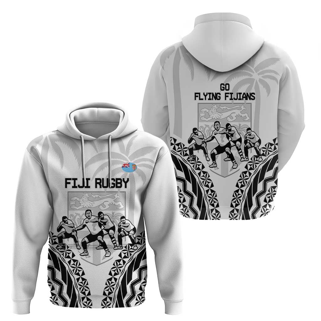 Fiji Tapa Rugby Hoodie Cibi Dance With Fijian Pattern LT14 - Polynesian Pride