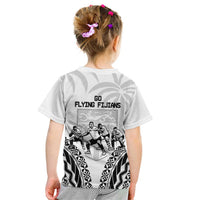 Fiji Tapa Rugby Kid T Shirt Cibi Dance With Fijian Pattern