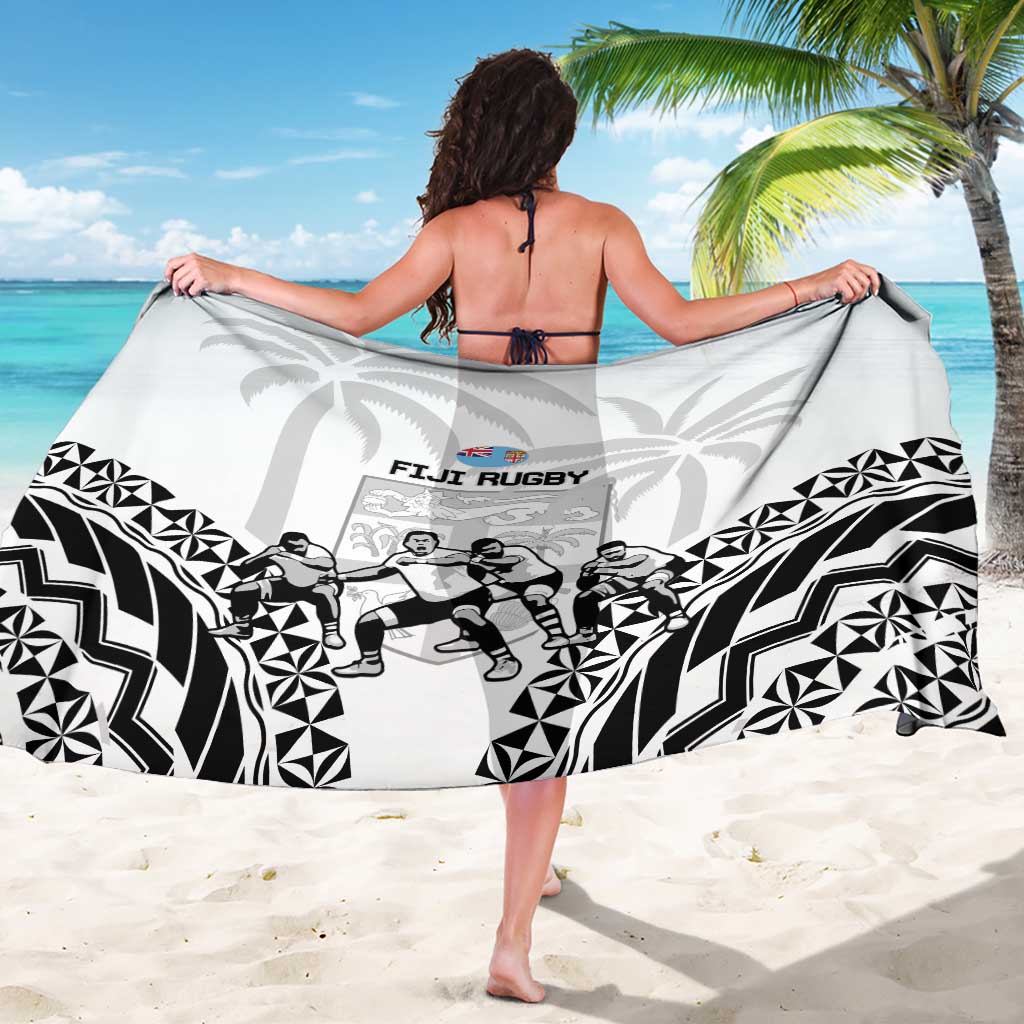 Fiji Tapa Rugby Sarong Cibi Dance With Fijian Pattern