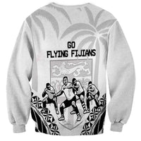 Fiji Tapa Rugby Sweatshirt Cibi Dance With Fijian Pattern