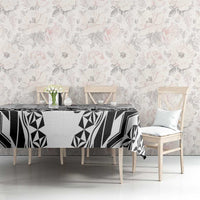 Fiji Tapa Rugby Tablecloth Cibi Dance With Fijian Pattern