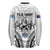 New Zealand And Fiji Tapa Rugby Long Sleeve Shirt Haka Dance Mix Cibi Dance Together