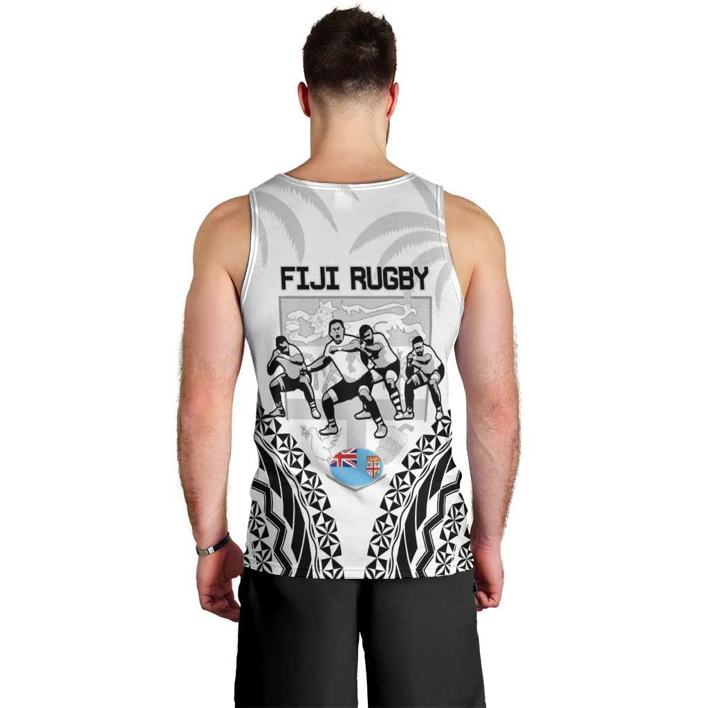 New Zealand And Fiji Tapa Rugby Men Tank Top Haka Dance Mix Cibi Dance Together