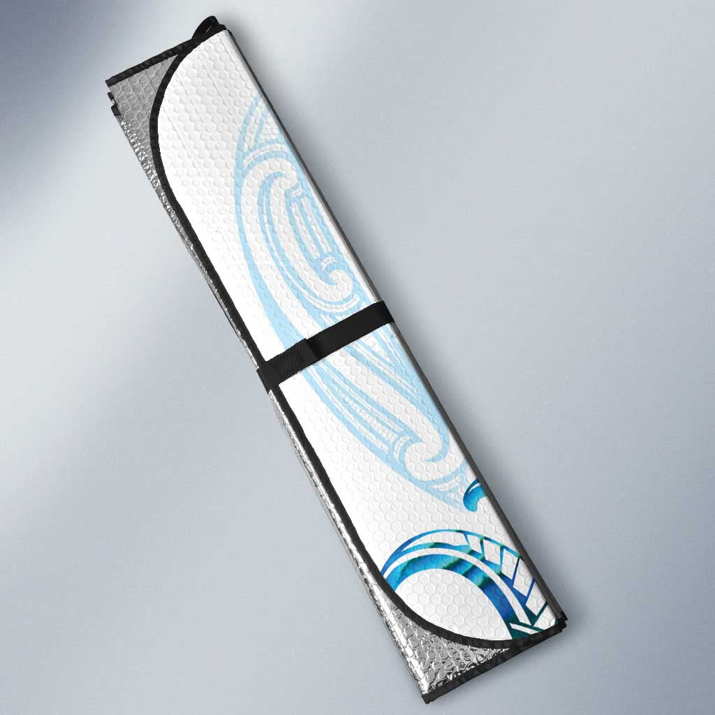 New Zealand Manta Ray Tattoo Auto Sun Shade Aotearoa Maori Haehae Paua Shell - Polynesian Pride