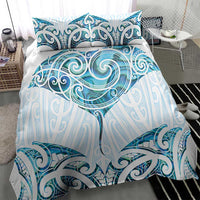 New Zealand Manta Ray Tattoo Bedding Set Aotearoa Maori Haehae Paua Shell - Polynesian Pride