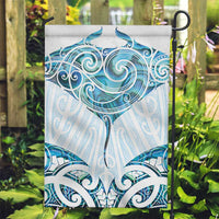 New Zealand Manta Ray Tattoo Garden Flag Aotearoa Maori Haehae Paua Shell - Polynesian Pride