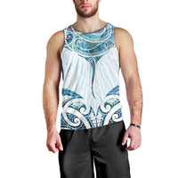 New Zealand Manta Ray Tattoo Men Tank Top Aotearoa Maori Haehae Paua Shell - Polynesian Pride