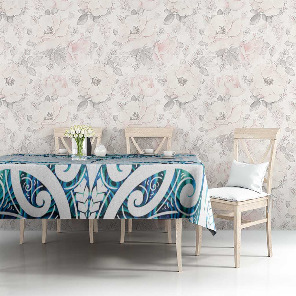 New Zealand Manta Ray Tattoo Tablecloth Aotearoa Maori Haehae Paua Shell - Polynesian Pride