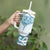 New Zealand Manta Ray Tattoo Tumbler With Handle Aotearoa Maori Haehae Paua Shell - Polynesian Pride