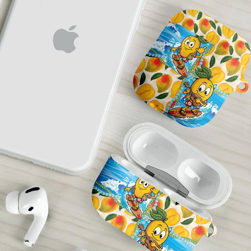 Aloha Hawaii Summer AirPods Case Hawaiian Lei Surfing Mango Palaka Motifs