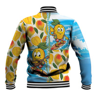 Aloha Hawaii Summer Baseball Jacket Hawaiian Lei Surfing Mango Palaka Motifs