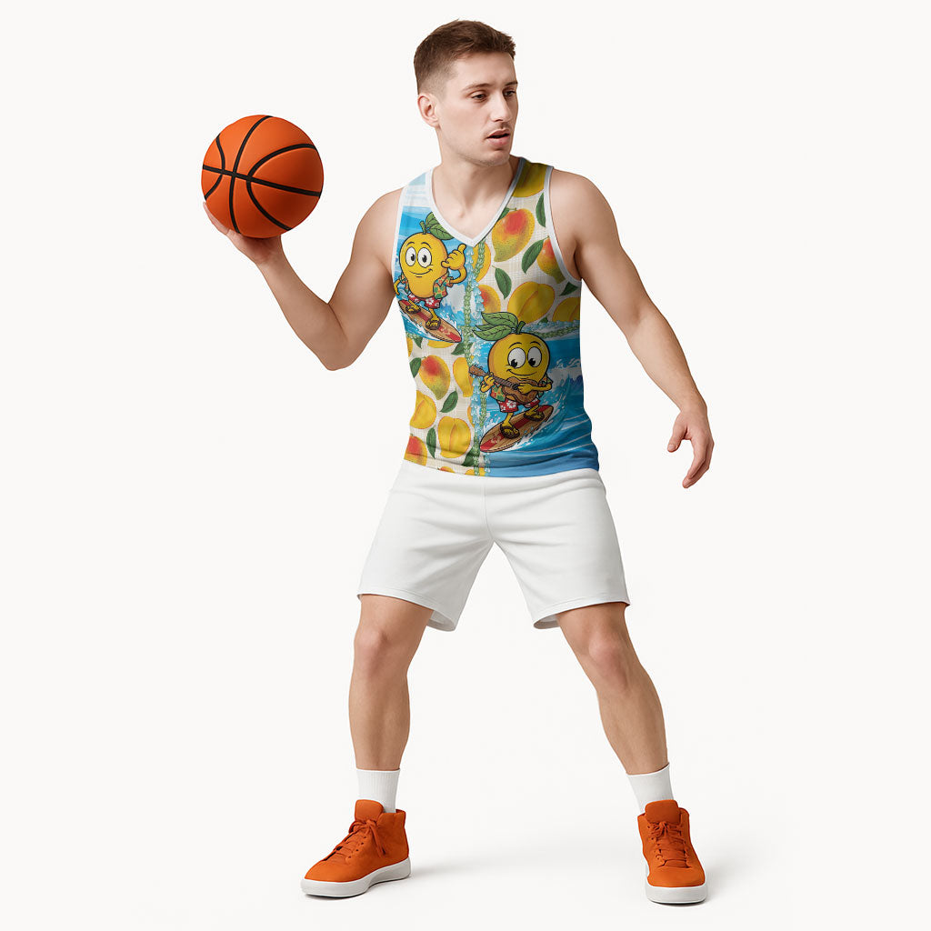 Aloha Hawaii Summer Basketball Jersey Hawaiian Lei Surfing Mango Palaka Motifs
