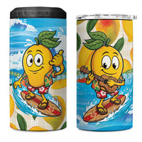 Aloha Hawaii Summer 4 in 1 Can Cooler Tumbler Hawaiian Lei Surfing Mango Palaka Motifs
