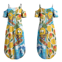 Aloha Hawaii Summer Family Matching Summer Maxi Dress and Hawaiian Shirt Hawaiian Lei Surfing Mango Palaka Motifs