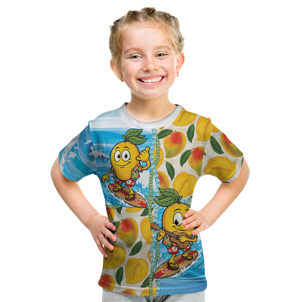 Aloha Hawaii Summer Kid T Shirt Hawaiian Lei Surfing Mango Palaka Motifs