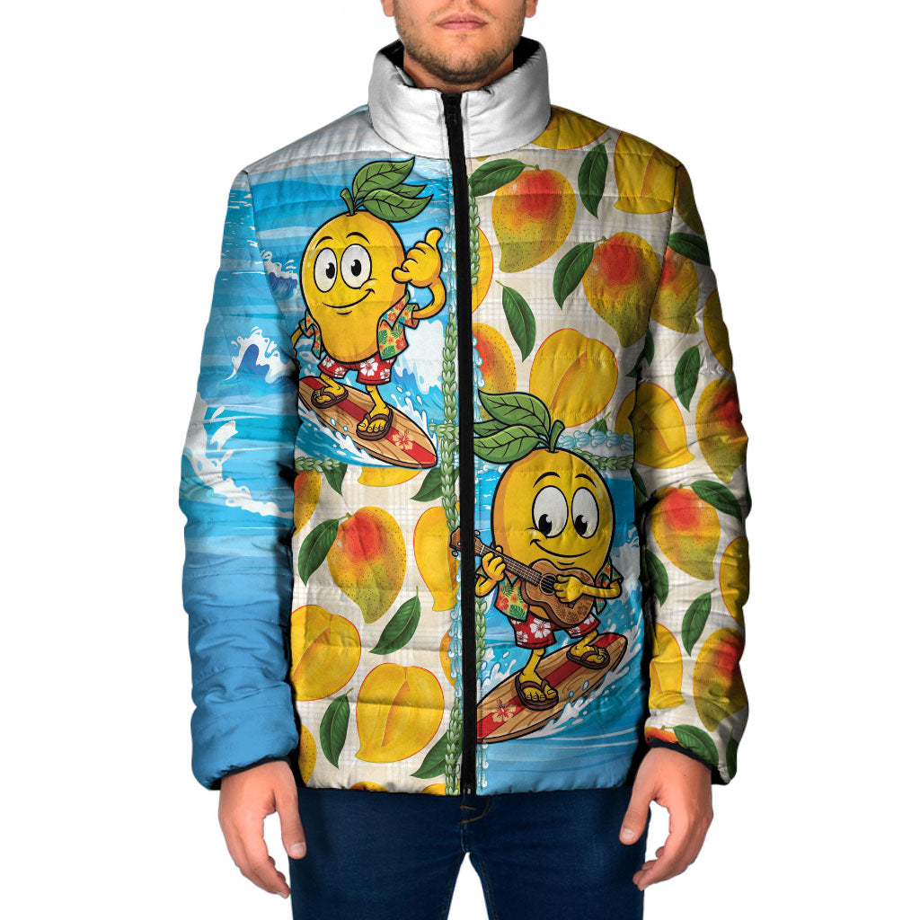 Aloha Hawaii Summer Padded Jacket Hawaiian Lei Surfing Mango Palaka Motifs