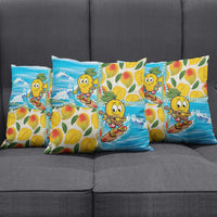 Aloha Hawaii Summer Pillow Cover Hawaiian Lei Surfing Mango Palaka Motifs
