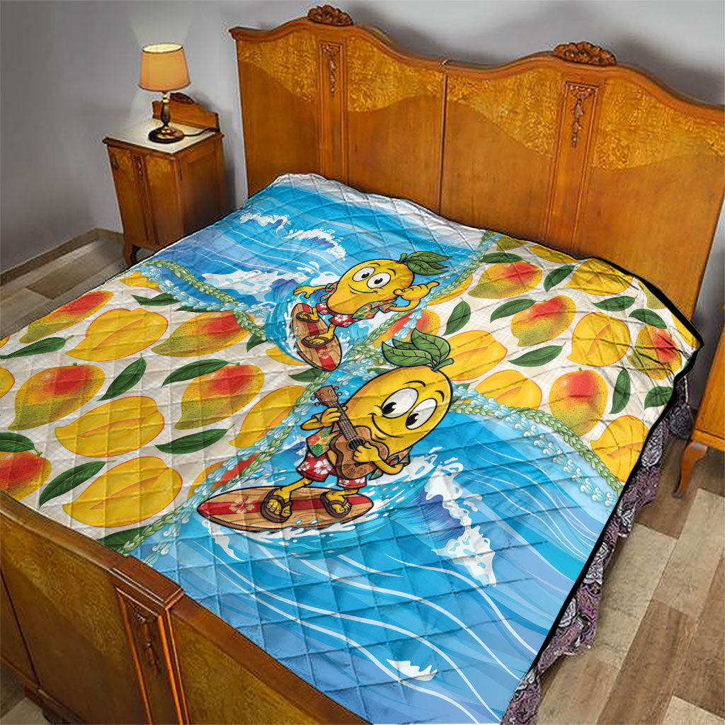 Aloha Hawaii Summer Quilt Hawaiian Lei Surfing Mango Palaka Motifs