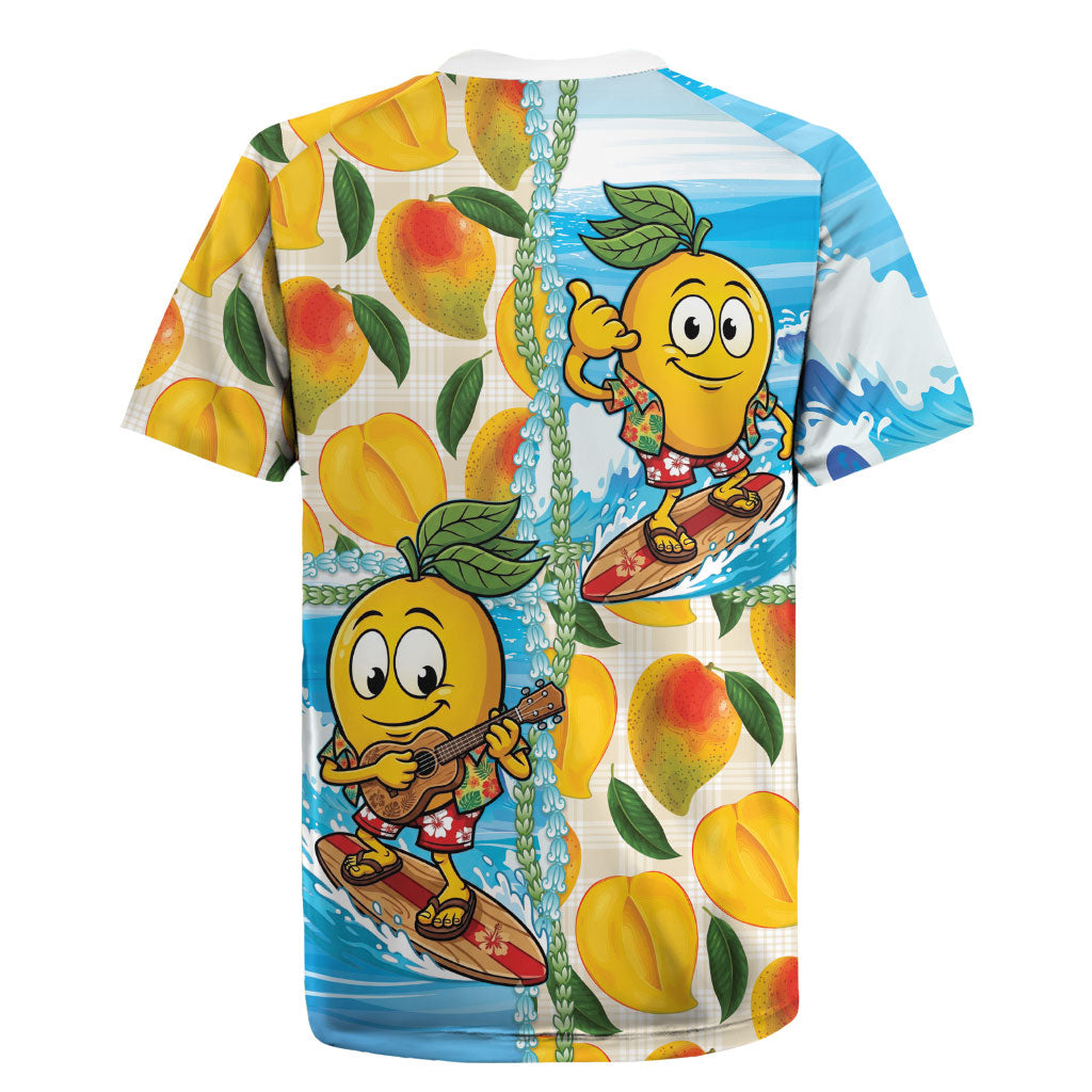 Aloha Hawaii Summer Rugby Jersey Hawaiian Lei Surfing Mango Palaka Motifs