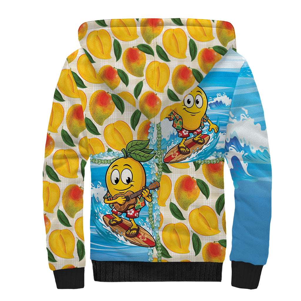 Aloha Hawaii Summer Sherpa Hoodie Hawaiian Lei Surfing Mango Palaka Motifs