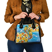 Aloha Hawaii Summer Shoulder Handbag Hawaiian Lei Surfing Mango Palaka Motifs