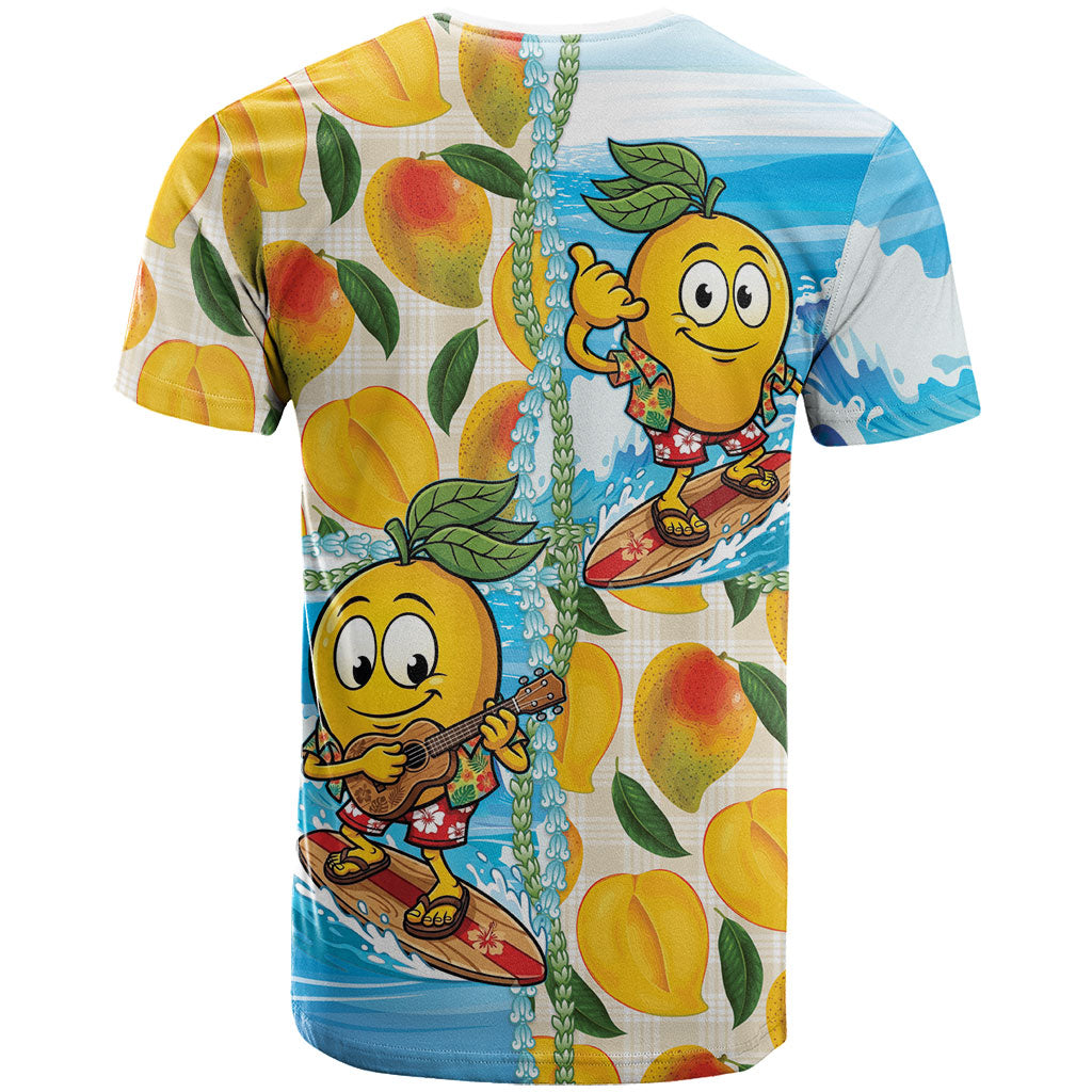 Aloha Hawaii Summer T Shirt Hawaiian Lei Surfing Mango Palaka Motifs