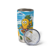 Aloha Hawaii Summer Tumbler Cup Hawaiian Lei Surfing Mango Palaka Motifs