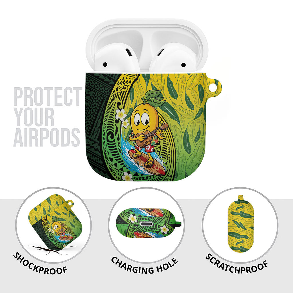 Hawaii Surfing Mango AirPods Case Manako Polynesian Fish Hook