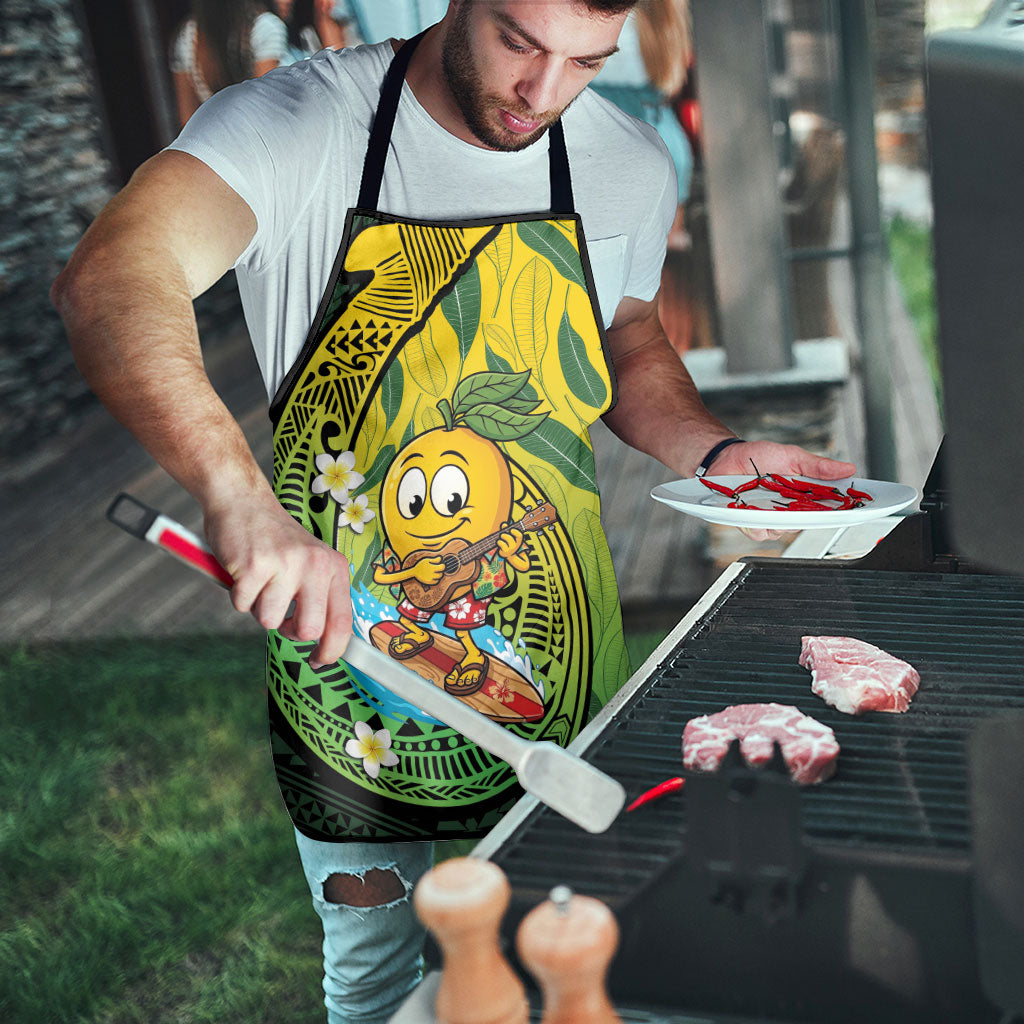Hawaii Surfing Mango Apron Manako Polynesian Fish Hook