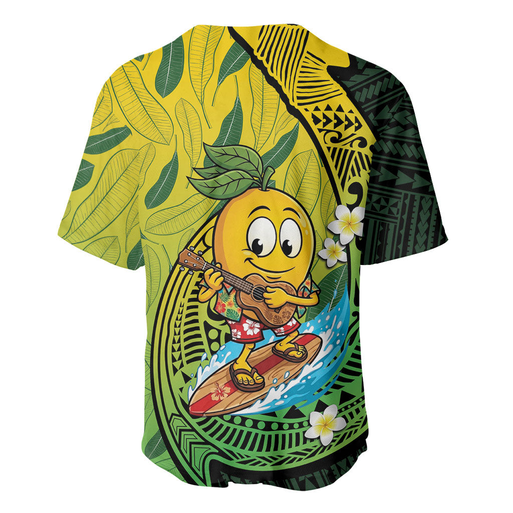 Hawaii Surfing Mango Baseball Jersey Manako Polynesian Fish Hook