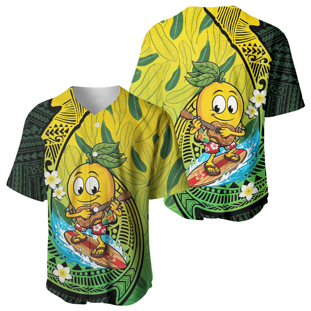 Hawaii Surfing Mango Baseball Jersey Manako Polynesian Fish Hook
