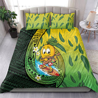 Hawaii Surfing Mango Bedding Set Manako Polynesian Fish Hook