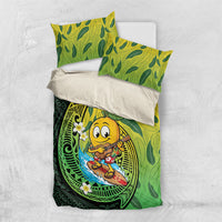 Hawaii Surfing Mango Bedding Set Manako Polynesian Fish Hook