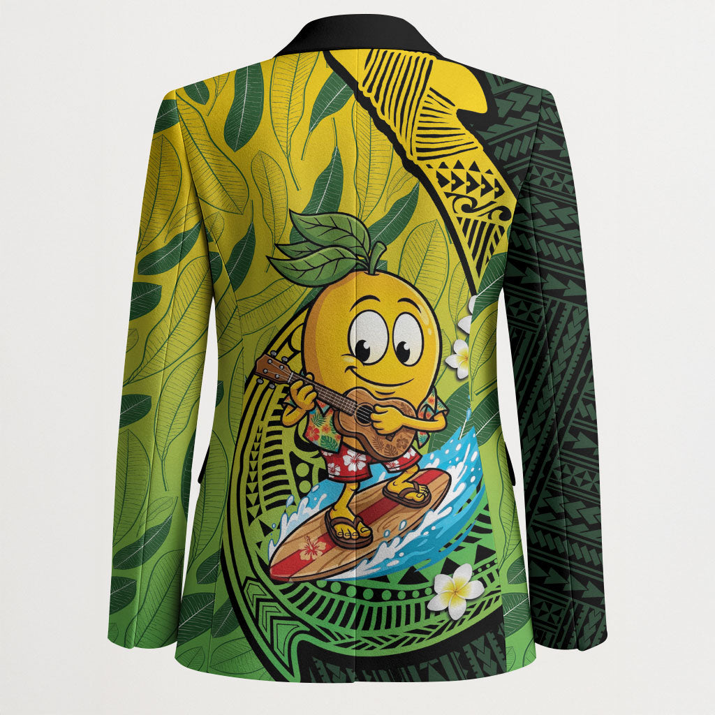 Hawaii Surfing Mango Blazer Manako Polynesian Fish Hook
