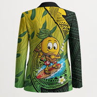 Hawaii Surfing Mango Blazer Manako Polynesian Fish Hook