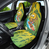 Hawaii Surfing Mango Car Seat Cover Manako Polynesian Fish Hook