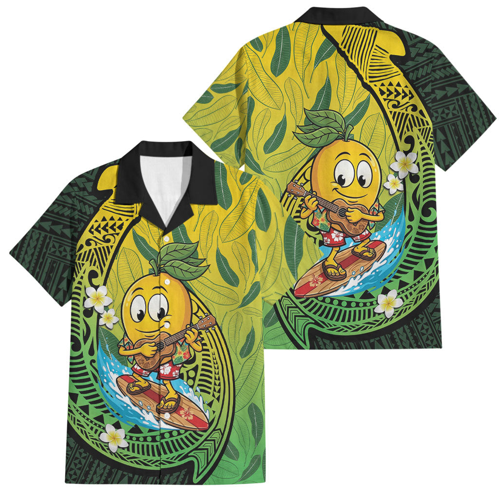 Hawaii Surfing Mango Family Matching Mermaid Dress and Hawaiian Shirt Manako Polynesian Fish Hook
