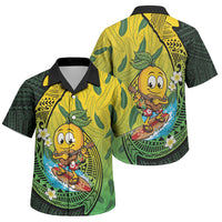Hawaii Surfing Mango Family Matching Short Sleeve Bodycon Dress and Hawaiian Shirt Manako Polynesian Fish Hook