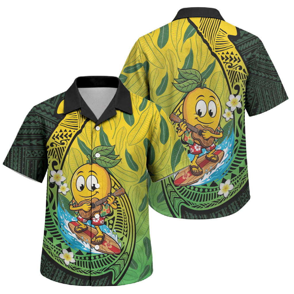 Hawaii Surfing Mango Family Matching Tank Maxi Dress and Hawaiian Shirt Manako Polynesian Fish Hook