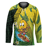 Hawaii Surfing Mango Hockey Jersey Manako Polynesian Fish Hook